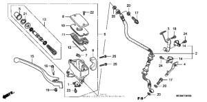 VTX1300C Передний главный тормозной цилиндр