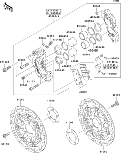ZX600 Передний тормоз