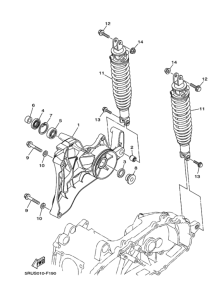 YP400G Задний рычаг и подвеска
