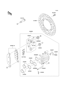 BJ250 Передний тормоз
