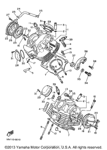 XV750JC1 Головка цилиндров