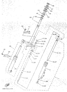 YN50R Передняя вилка