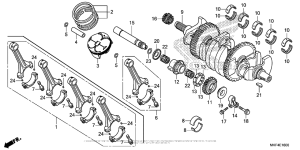  Коленчатый вал и поршни