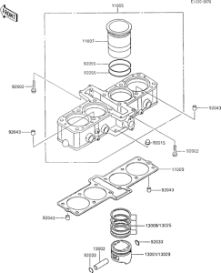 ZX600 Цилиндр и поршни