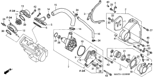 CBR1100XX Водяная помпа