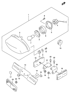GZ250 Задний комбинированный сигнал