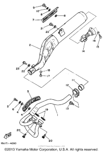 XT350UC (CA ED.) Выхлопная система