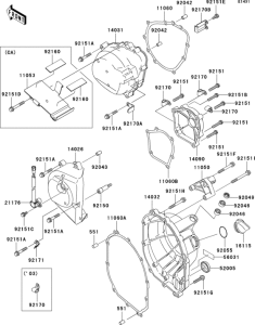 ZX636 Крышки двигателя