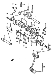 DR750 Переключение передач