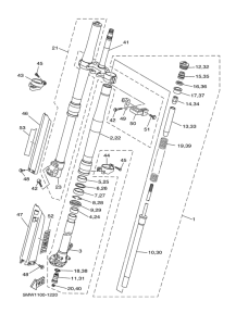 YZ250 Передняя вилка