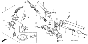 VTR1000F Handle pipe / top bridge