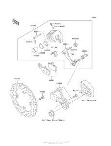 KLE650 Задний тормоз