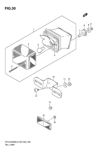 DR-Z400 Задний фонарь