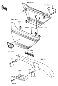 KZ440 Side covers / belt cover