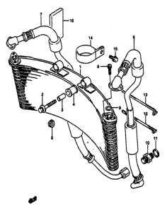 GSX-R1100 Масляный радиатор