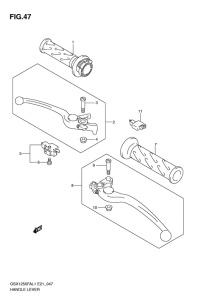 GSX1250 (ABS) Рулевой рычаг