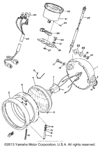 RD125B Head lamp speedometer