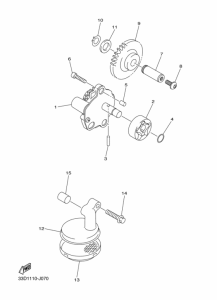 YZ450F Маслонасос