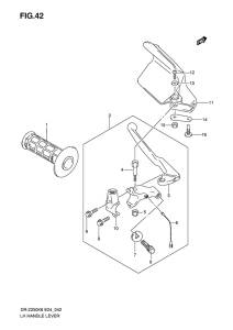 DR-Z250 Lh handle lever