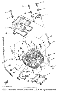 XT350T Головка цилиндров