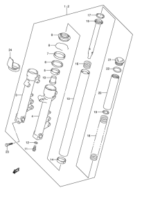 GSF600 Демпфер передней вилки
