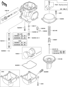 ZR1200 Carburetor parts(1 / 2)