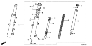 NSS250 (ABS) Вилка передней оси