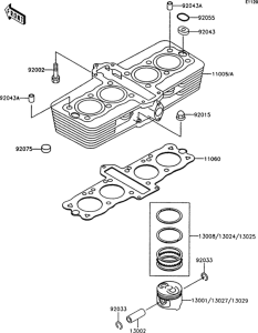 Z550 Цилиндр и поршни