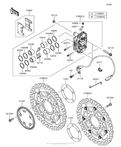 ZX636 Передний тормоз