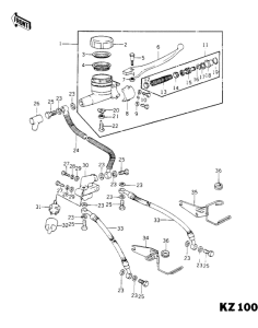 KZ1000 Передний тормозной цилиндр