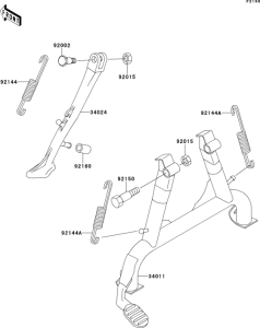 ZX1100 Подножка