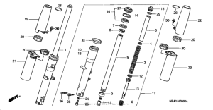 VT750C Передняя вилка