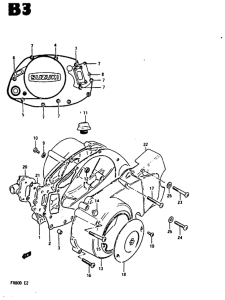 FR80 Crankcase cover ass`y  (v