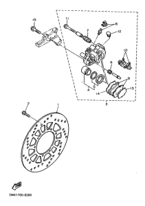 XT600Z Задний суппорт