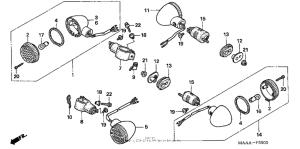 VT1100C Задний фонарь