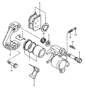 GS550 Передний суппорт тормозной