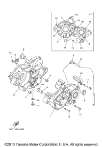 YZ125R Картер двигателя