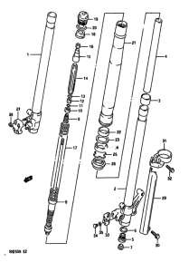 RM250 Передняя вилка