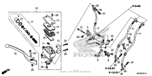 VT1300CT (ABS) Главный тормозной цилиндр перед.