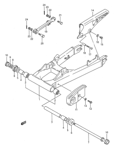 GSX1100 Маятник задний