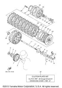 XVS1100P Сцепление