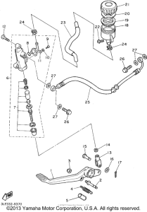 FZR1000GC Задний торм цилиндр