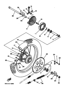RT180 Rear wheel complete assy