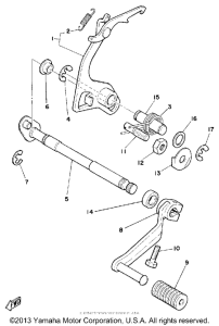 DT125H Shift shaft-pedal