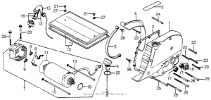 CB750 Starting motor + left side cover