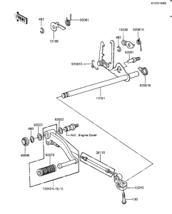 KZ1100 Переключатель передач