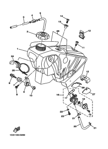 YZ125 YZ125T1 Tank fuel