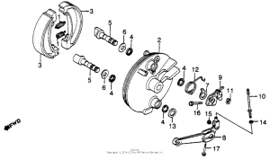 XL500R Xl500r front brake panel 82