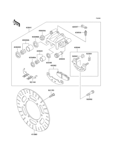 EX500 Передний тормоз