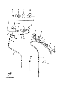 TZ125 Рулевой рычаг кабель